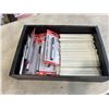 Image 2 : TRAY OF ALUMINNUM POCKET LEVELS & CARPENTER PENCILS