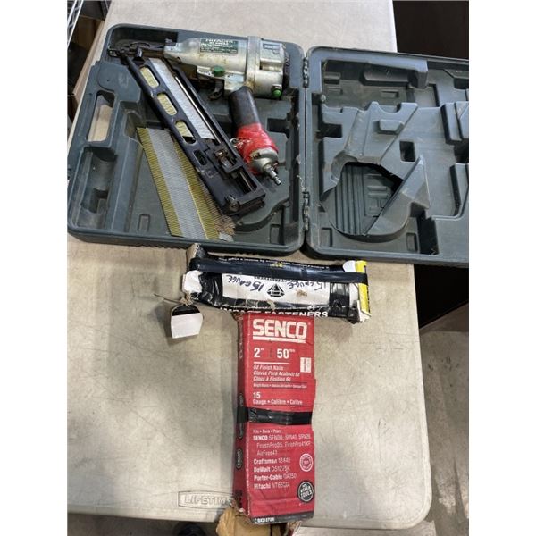HITATCHI 15 GAUGE PINNER WITH NAILS IN CASE