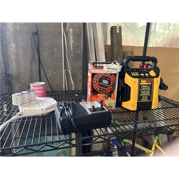 EVERSTART MAXX 700A JUMP STARTER, BLACK & DECKER VEHICLE TO VEHICLE BATTERY BOOSTER, MULTI OUTLET EX