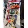 Image 1 : TRAY OF TOOLS INCLUDING HAMMERS, CROW BAR, SAWS ETC