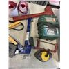 Image 3 : TRAY OF TOOLS INCLUDING HAMMERS, CROW BAR, SAWS ETC