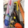 Image 5 : TRAY OF TOOLS INCLUDING HAMMERS, CROW BAR, SAWS ETC