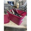 Image 1 : BIN OF TOOLS INCLUDING HAMMERS, CROWBARS, CORDED DRILL, TORQUE WRENCH ETC