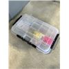 Image 2 : PLASTIC TOTE OF FLOAT TUBE, CHEST WADDERS, FISHING NET, FISHING BOX WITH CONTENTS ETC