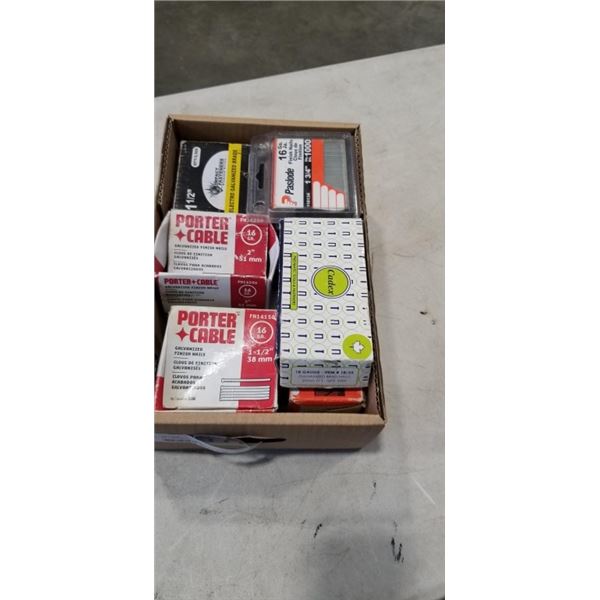 TRAY OF GALVANIZED FINISH NAILS