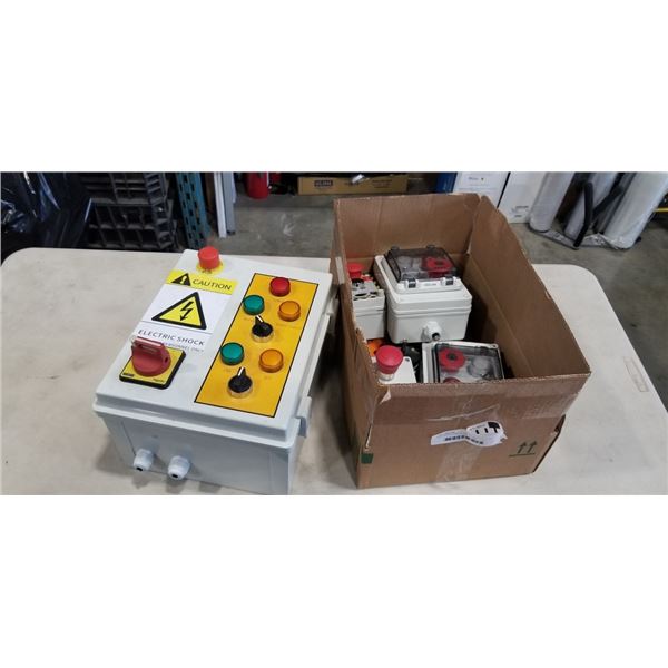BOX OF ELECTRICAL SWITCHES