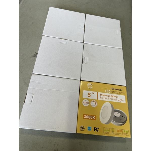 6 LED 5" INTERNAL DRIVER ROUND PANEL LIGHTS