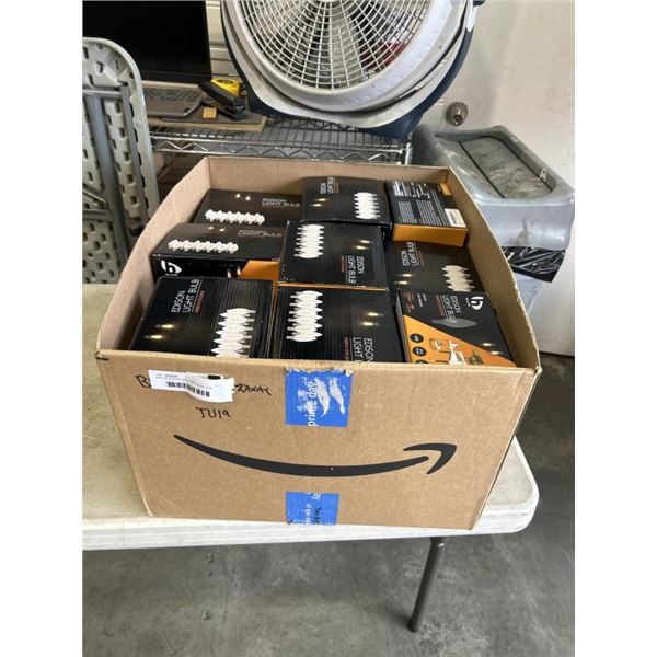 BOX OF EDISON LED LIGHT BULBS. E12 SOCKET. 400 LUMENS