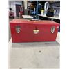 Image 1 : TOOL BOX WITH BRASS FITTINGS AND NAIL GUN