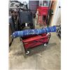 Image 1 : RED FOLDING LUGGAGE CART AND TOMMY BAHAMA UMBRELLA
