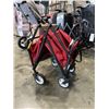 Image 4 : RED FOLDING LUGGAGE CART AND TOMMY BAHAMA UMBRELLA