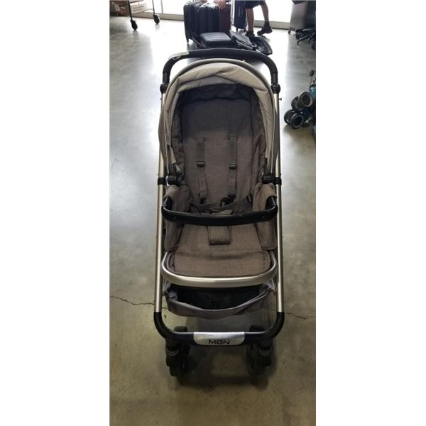 GRAY & SILVER BABY STROLLER