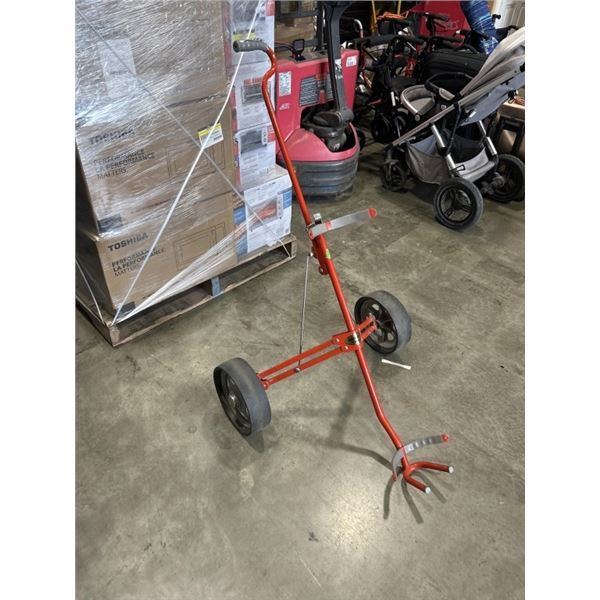 COLLAPSIBLE TWO WHEEL GOLF PUSH CART