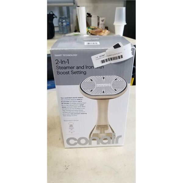 CONAIR 2-IN-1 STEAMER & IRON WITH BOOST SETTING