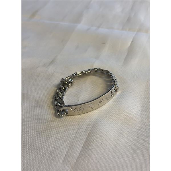 SILVER PLATED LINK BRACELET BABY PHAT