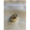 Image 2 : 14K GOLD PLATED HAMMERED DESIGN PAIR HOOP EARRINGS