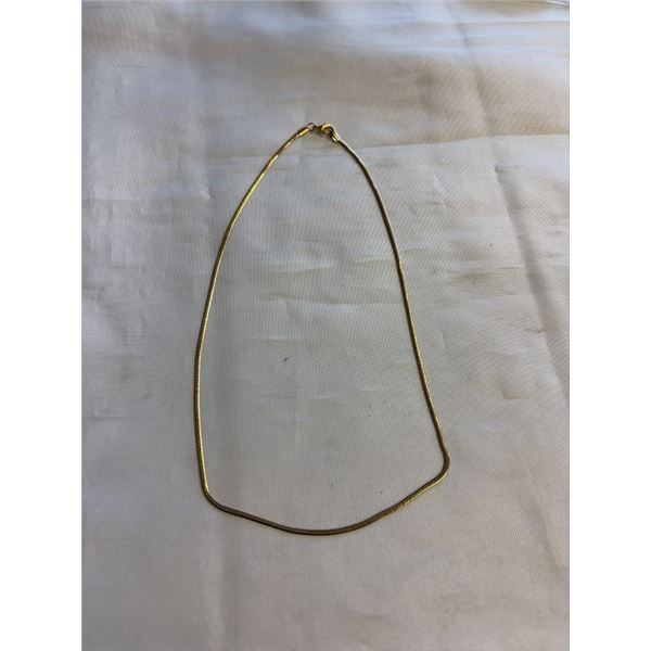 18K GOLD PLATED SNAKE SKIN CHAIN NECKLACE