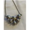 Image 3 : VINTAGE PURPLE GLASS STONES NECKLACE MARKED NRT