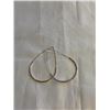 Image 1 : LARGE PAIR OF GOLD PLATED HOOP EARRINGS