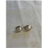Image 1 : PAIR OF VINTAGE GOLD PLATED W/ PEARLS CLIP ON EARRINGS MARKED DENNALL STENERT