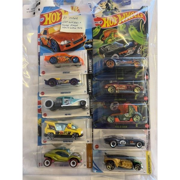 10 OLDER HOTWHEELS - SOME HALLOWEEN CARS