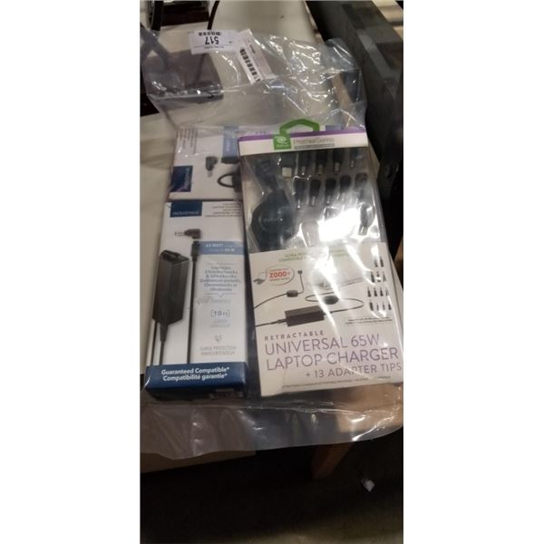 THREE BOXED UNIVERSAL CHARGERS WITH MULTITIPS