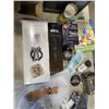 Image 3 : BOX OF HOUSEHOLD ITEMS INCLUDING AKU ACUPRESSURE MAT, CELEBRATE IT BOW MAKER, MINK OIL LEATHER CONDI