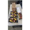 Image 1 : 6 BOXES 4" ROUND PILLAR HOLDERS, 12 PER BOX, AND 4 PACKS OF HAND WARMERS. 25 PER PACK