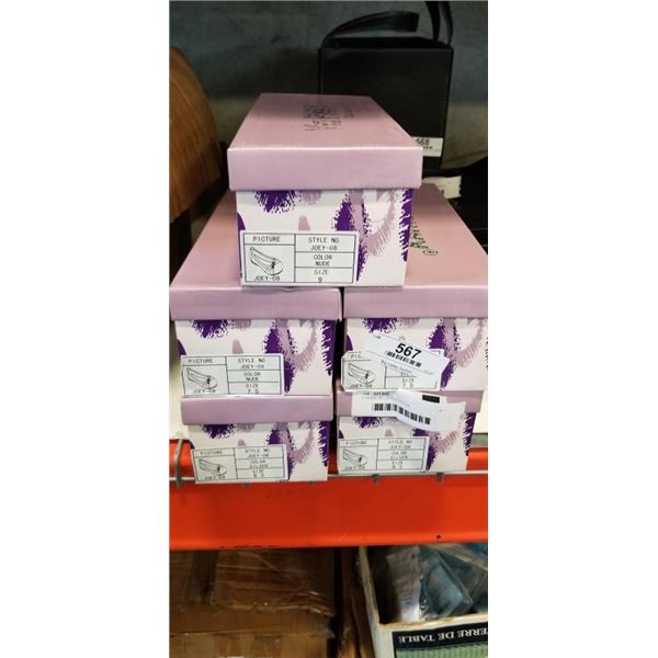 5 PAIRS OF LADIES SHOES