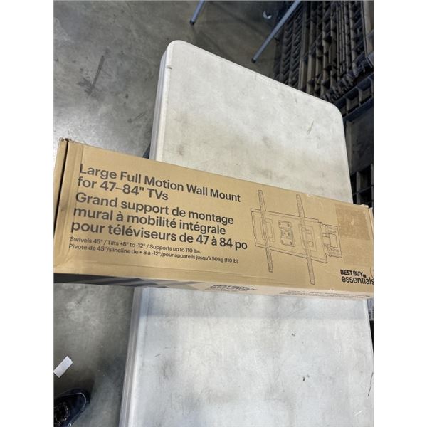 BEST BUY ESSENTIALS 47-84" TV WALL MOUNT, RETAIL $79