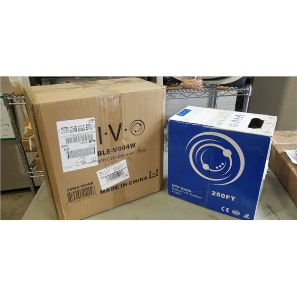 VIVO 1,000 FT CAT 6 ETHERNET CABLE AND VIVO 250FT UTP CABLE CAT 6 OUTDOOR 4 PAIRS