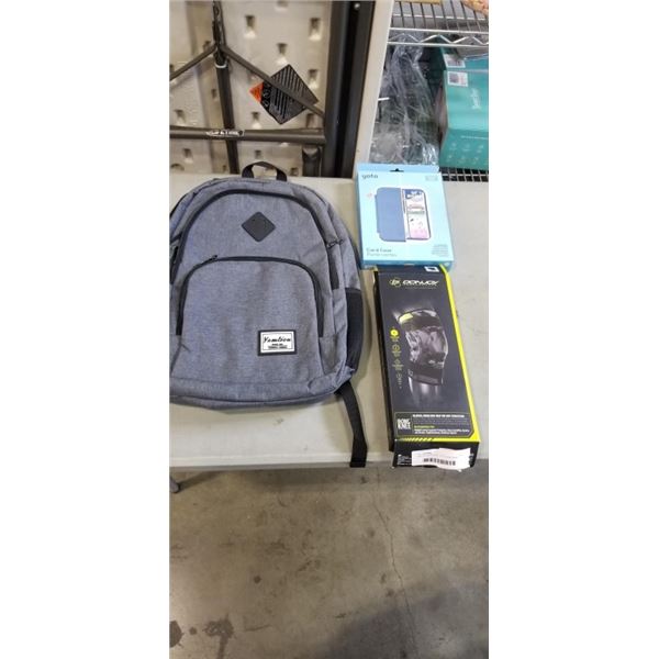 YAMTION BACKPACK, YOTO CARD CASE AND DONJOY KNEE WRAP