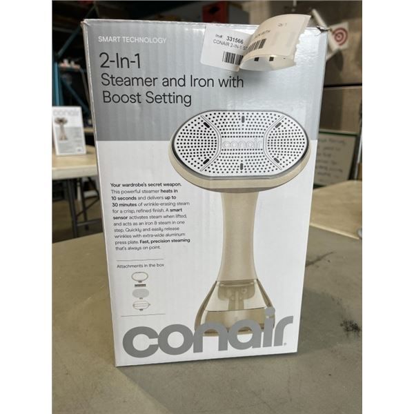 CONAIR 2-IN-1 STEAMER & IRON WITH BOOST SETTING