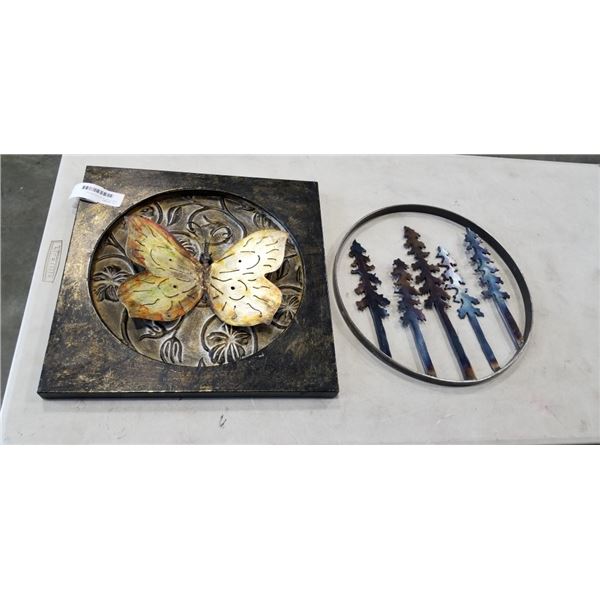 PAIR OF METAL OUTDOOR WALL DECORATIONS