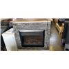 Image 1 : ELECTRIC FIREPLACE BUILT IN UNIT, WITH FAUX STONE AND HEAT