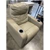 Image 2 : CREAM COLORED LEATHER RECLINER
