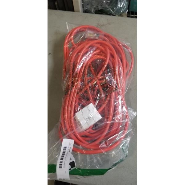 APPROX 25 FT HEAVY DUTY LIGHTED ORANGE EXTENSION CORD. 14AWG/3C