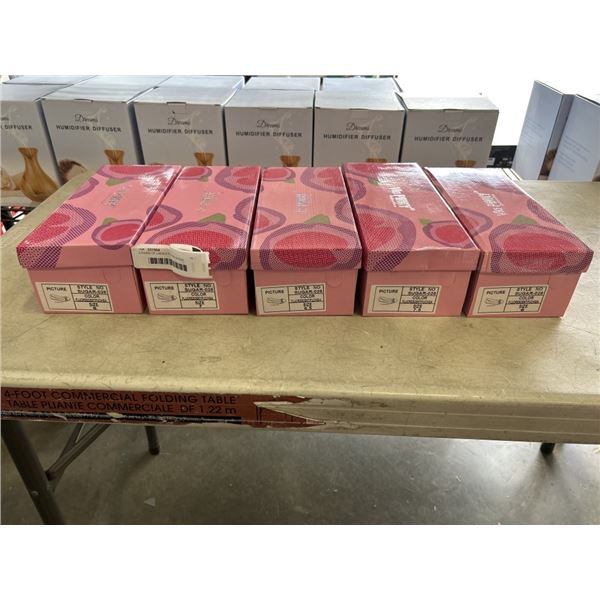 5 PAIRS OF LADIES FUCHSIA SHOES
