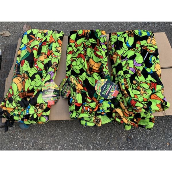 THREE NEW FLEECE TMNT COMFY PANTS SIZE ADULT XLARGE