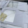 Image 2 : NINE NEW SETS OF WHITE BABY SHOWER CLEAR BOXES FOUR BOXES PER PACK WITH LETTERS RETAIL $180