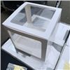 Image 3 : NINE NEW SETS OF WHITE BABY SHOWER CLEAR BOXES FOUR BOXES PER PACK WITH LETTERS RETAIL $180