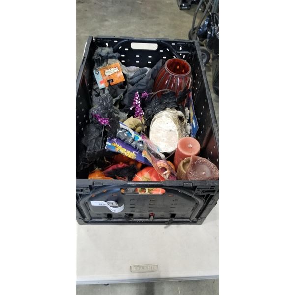 CRATE OF HALLOWEEN DECORATIONS