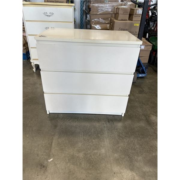 WHITE IKEA 3 DRAWER DRESSER