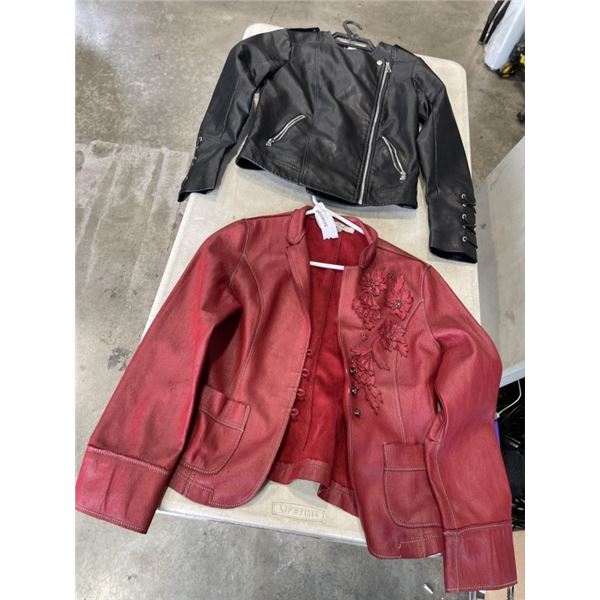 2 LADIES LEATHER JACKETS
