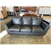 Image 1 : BLACK LEATHER SOFA