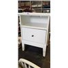 Image 1 : SINGLE DRAWER WHITE NIGHTSTAND