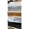 Image 2 : SINGLE DRAWER WHITE NIGHTSTAND