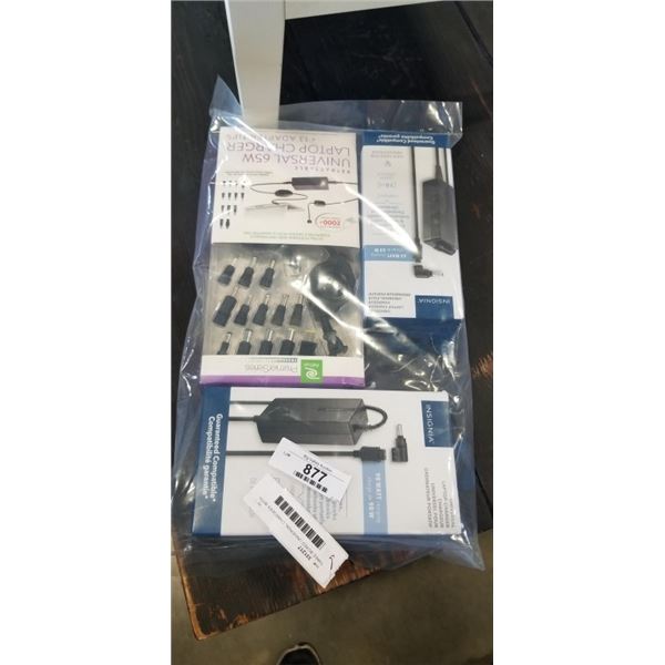 THREE BOXED UNIVERSAL CHARGERS WITH MULTITIPS