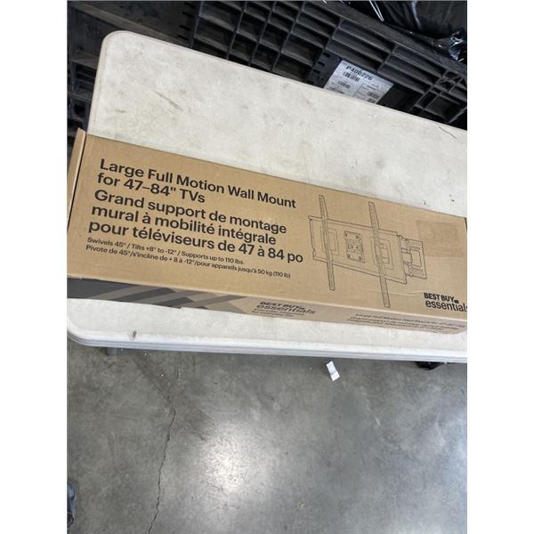 BEST BUY ESSENTIALS 47-84" TV WALL MOUNT, RETAIL $79