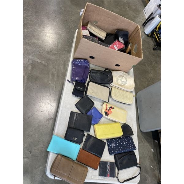 BOX OF WALLETS AND PURSES